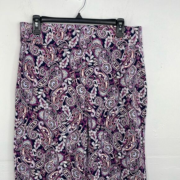 Lands' End Women's Starfish Mid Rise Straight Leg Elastic Waist Pull On Pants - Picture 5 of 15